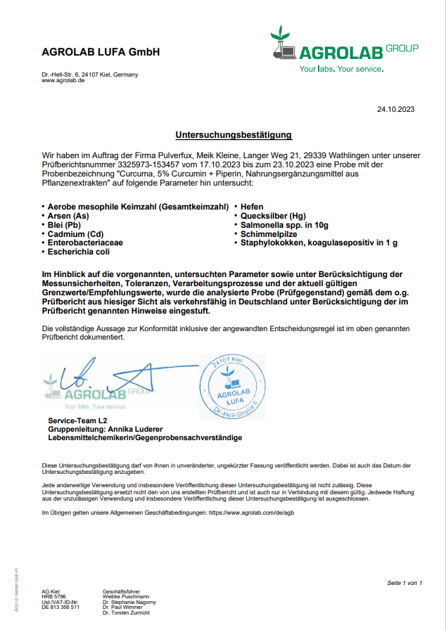 Pulverfux Curcuma Kapseln + Piperin 365 HPMC Kapseln 720mg - Pulverfux.de