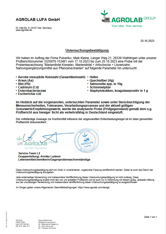 Pulverfux Sparpaket 2x Mariendistel Komplex mit Artischocke und Löwenzahn 2x 240 Kapseln - Pulverfux.de