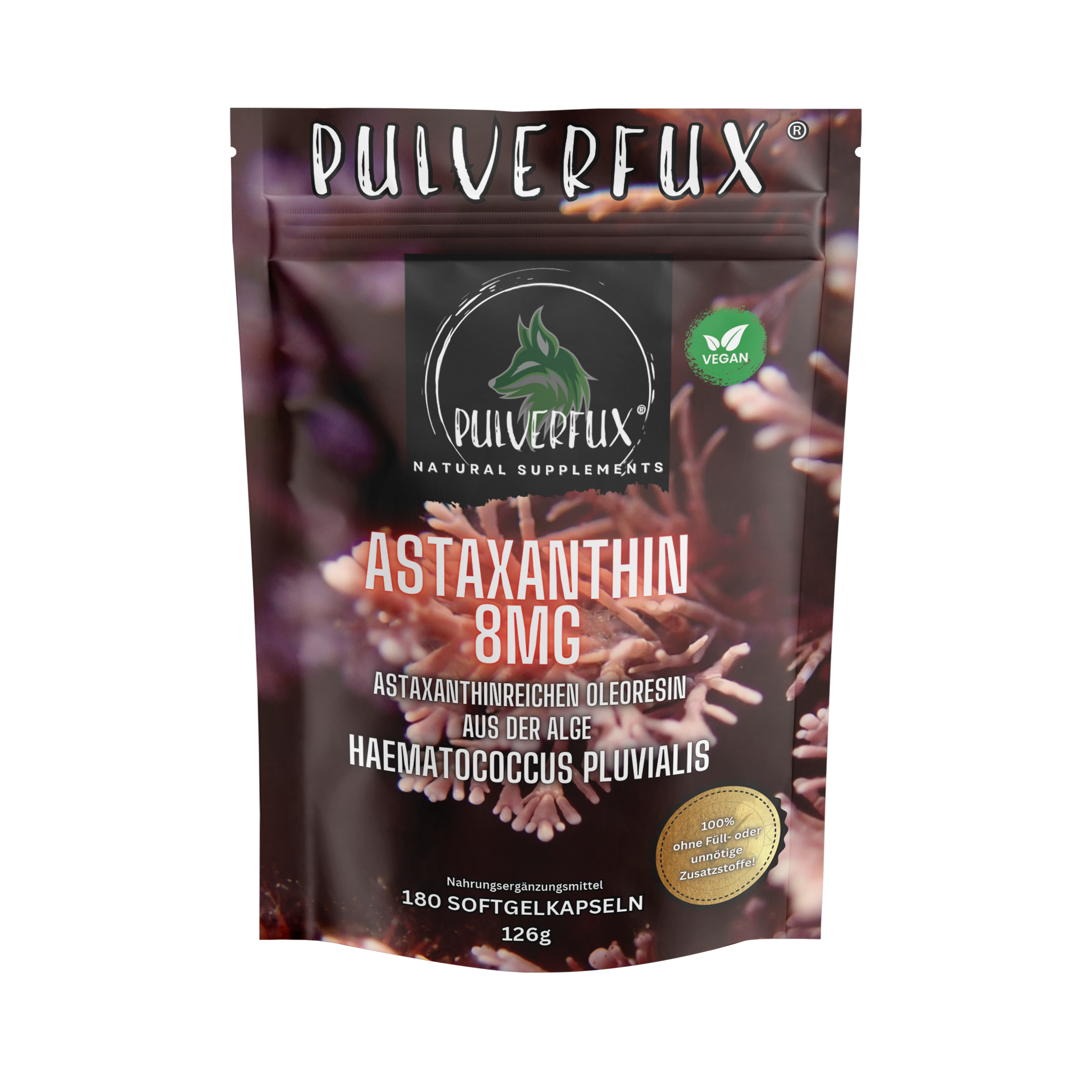 Astaxanthin Softgel Kapseln 8mg vegan 180 Stück