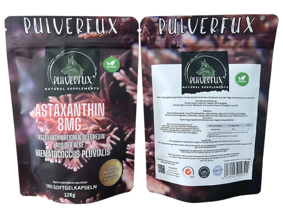 Super Sparpaket 5x 180 Astaxanthin Softgel Kapseln 8mg vegan 900 Stück