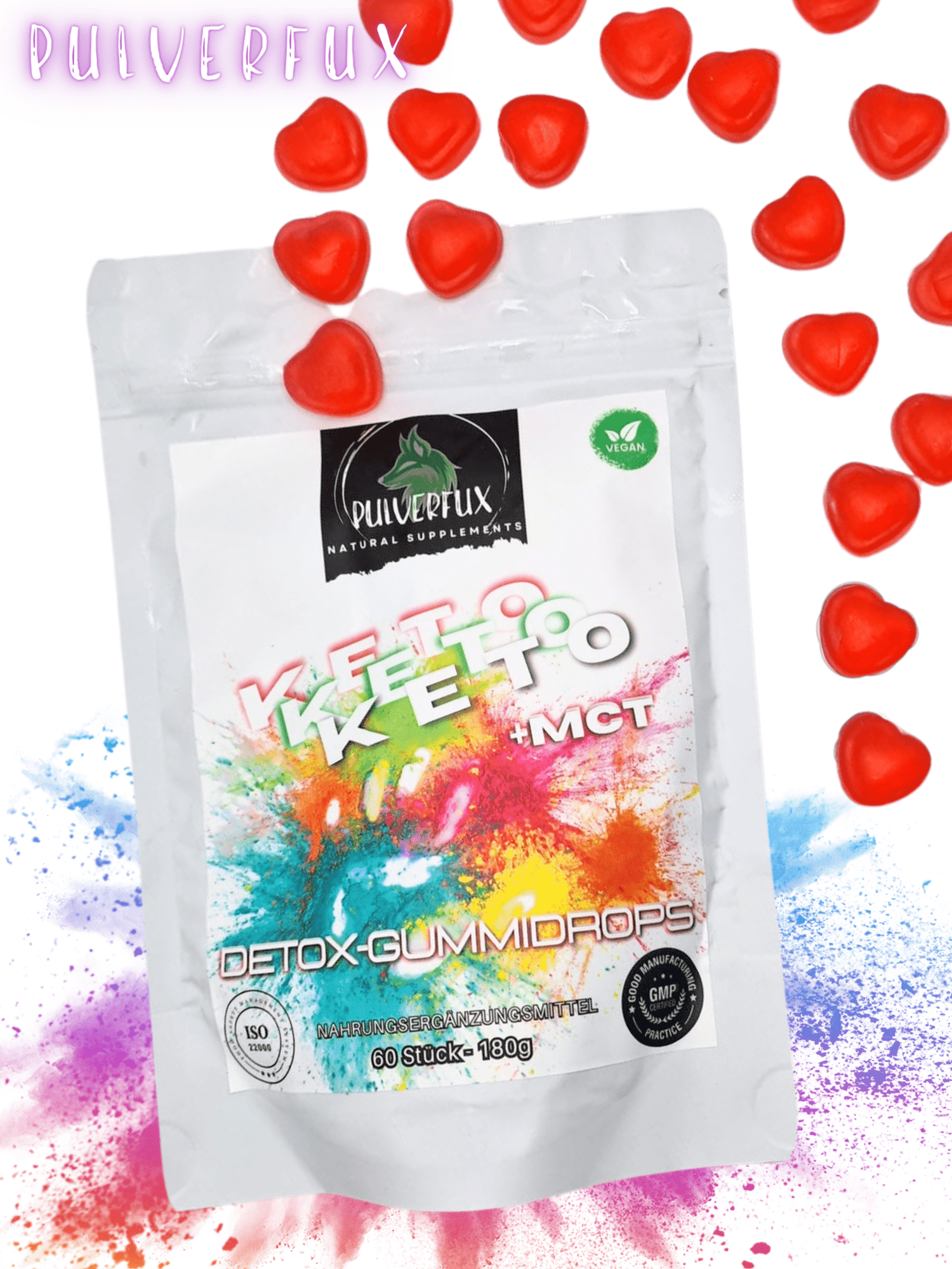 Pulverfux Keto Gummies mit MTC, Garcinia Cambogia, BHB und Apfelessig