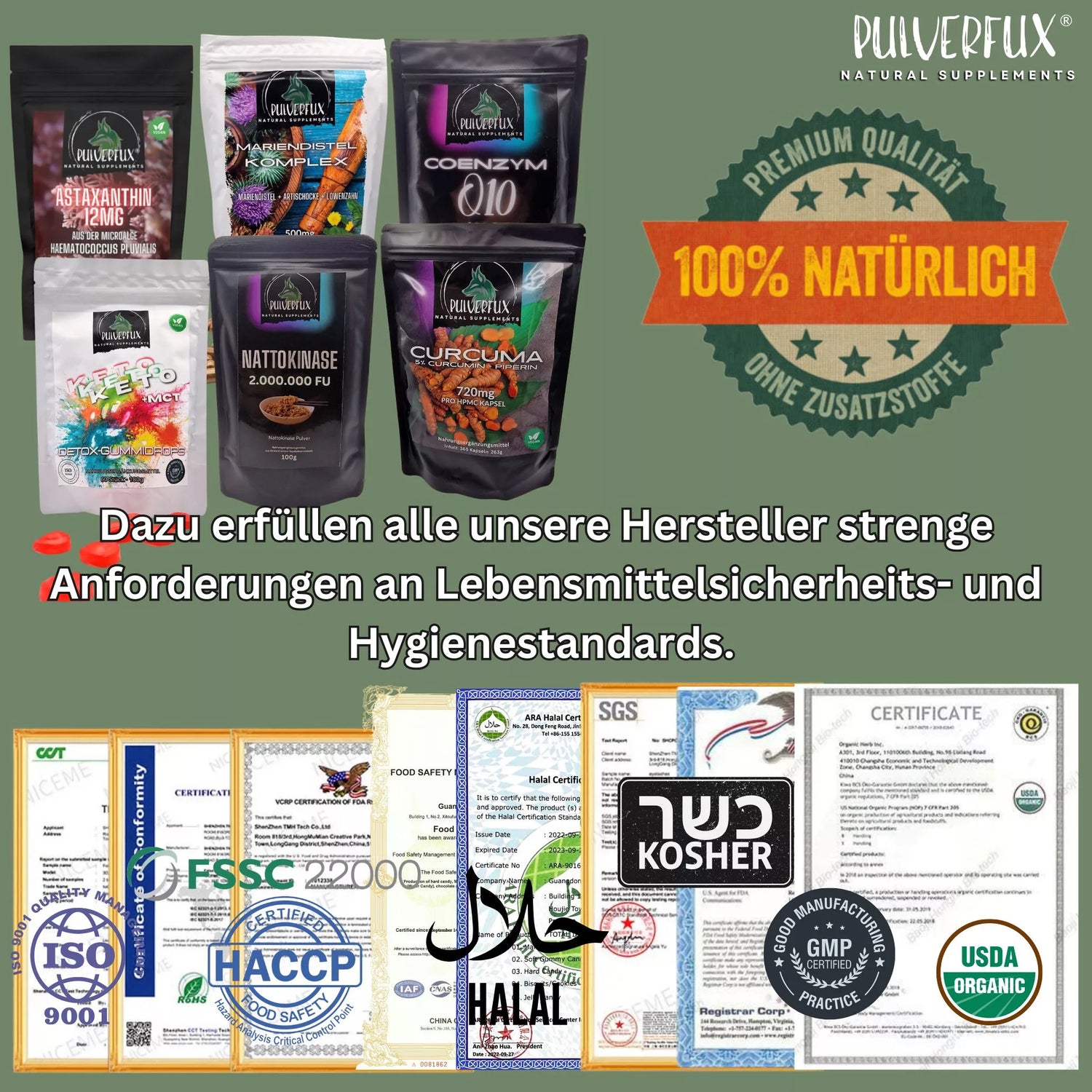 Pulverfux Nattokinase Kapseln 180 Kapseln á 100mg 2.000FU ohne Zusatz- oder Füllstoffe