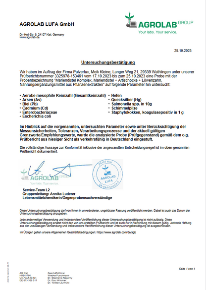 Pulverfux Mariendistel Komplex mit Artischocke und Löwenzahn 240 Kapseln