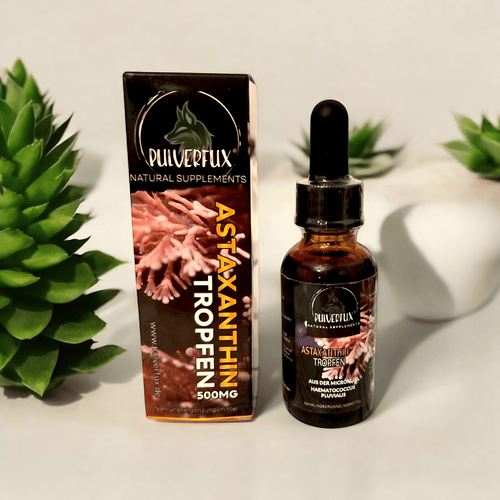 Pulverfux Astaxanthin Tropfen 500mg 30ml 1.000 Tropfen - Pulverfux.de