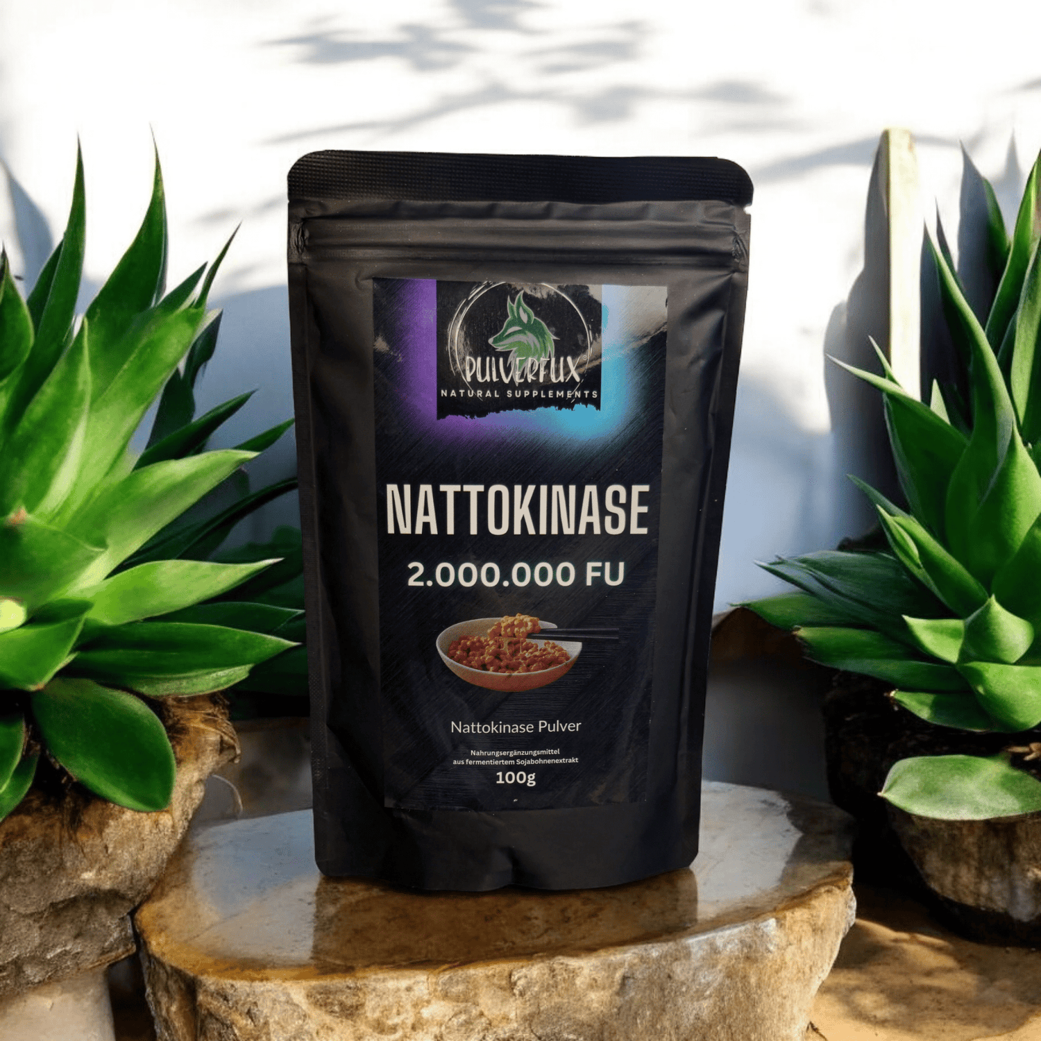 Pulverfux Nattokinase - Pulver 100g - Pulverfux.de