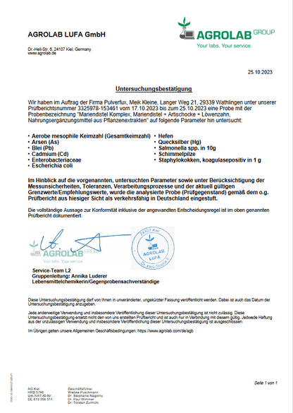 Pulverfux Sparpaket 2x Mariendistel Komplex mit Artischocke und Löwenzahn 2x 240 Kapseln - Pulverfux.de