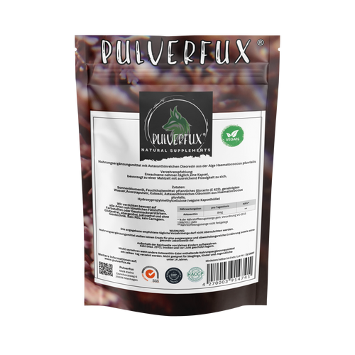 Astaxanthin Softgel Kapseln 8mg vegan  180 Stück