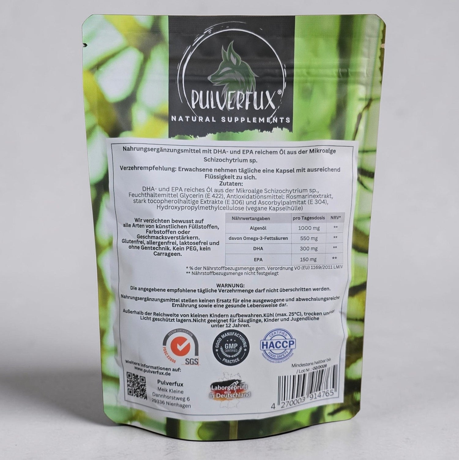 Veganes Omega 3 - 220 Kapseln TOTOX Wert 6,44